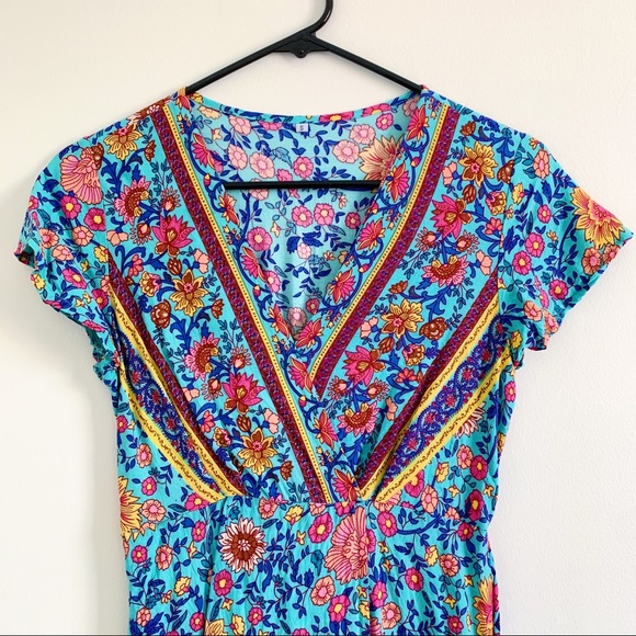 Bright & Colorful Wrap Dress - Picture 4 of 6